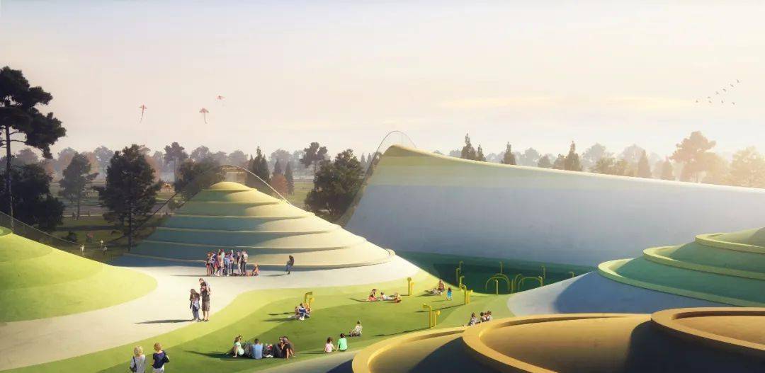 广州变电站景观功能设计国际竞赛:一群温柔的"蓝巨人"_the_living_and