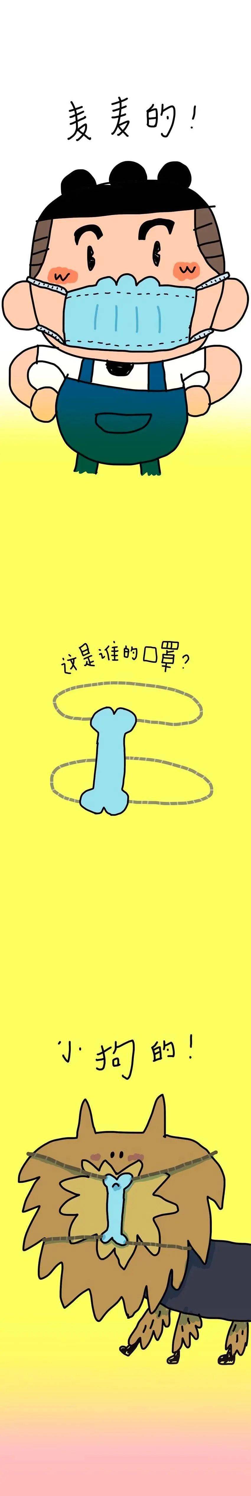 飞龙|动物也有口罩？隔离居家太心累，看小奎的最新漫画乐一下