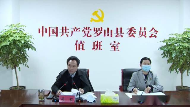 罗山新闻周哲主持召开重点工作视频调度会20220325期