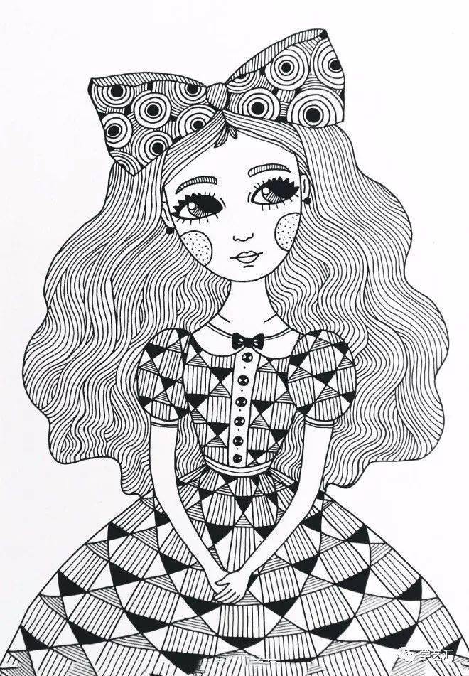 线描画教程线条也疯狂内含优秀作品赏析