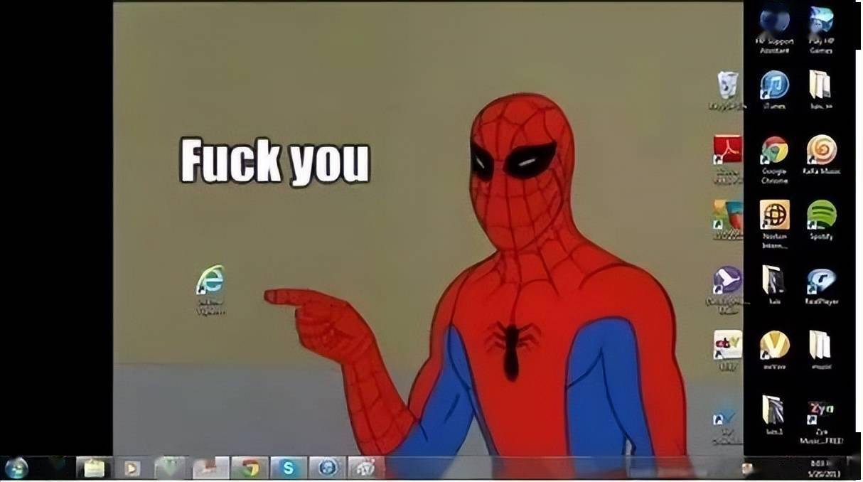 ie浏览器功能上的局限性,也在网友的嘲弄与各种各样的梗图,表情包中