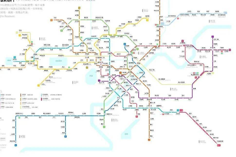 杭州地鐵2022年線網變型圖▲杭州地鐵四期規劃線網圖(以實際批覆為