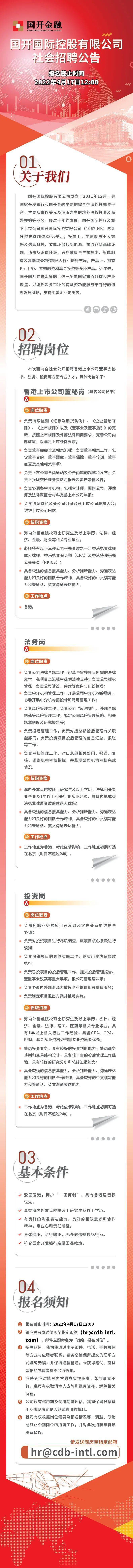 社招| 国开国际控股有限公司社会招聘公告（香港/北京）_搜狐网
