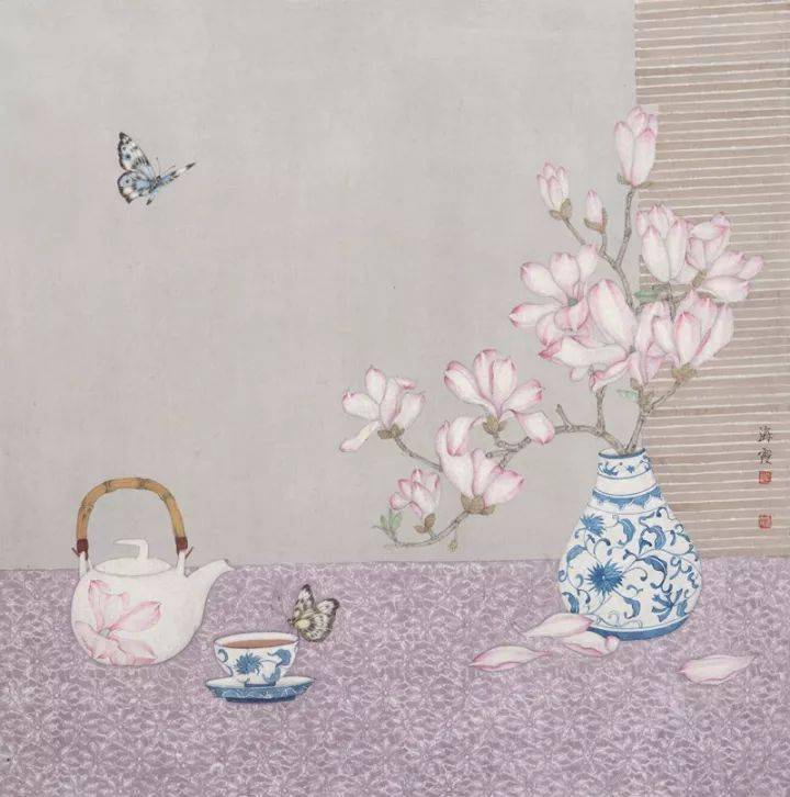 静述流年李海霞静物工笔画