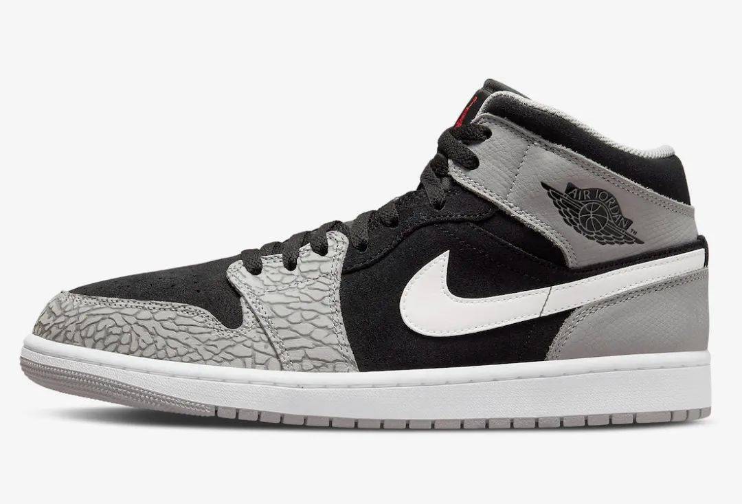 air jordan 1 mid elephant toe_经典_jumpman_红色