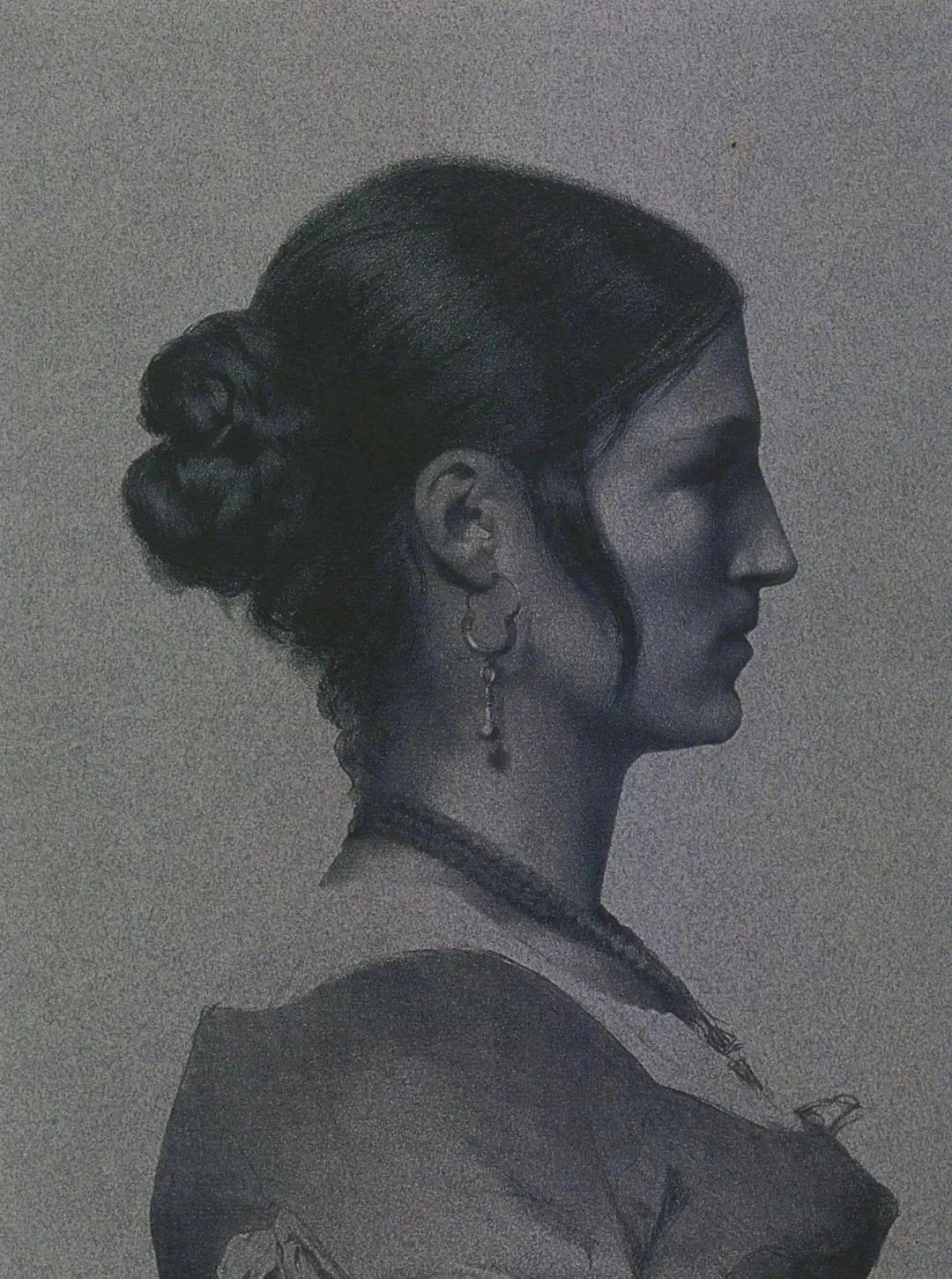 巴黎美术学院学生素描石膏像和油画作品
