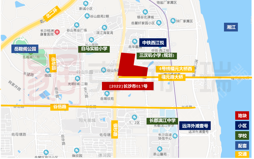 [2022]長沙市017號017號地塊位於嶽麓區濱江新城板塊,宗地再次掛牌