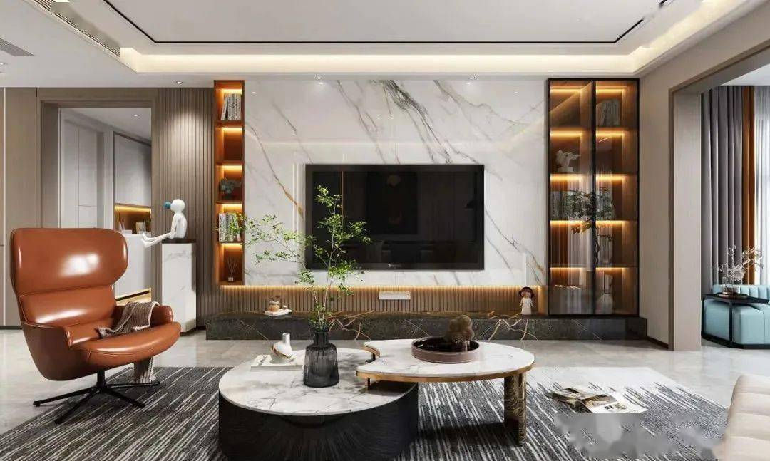 60款石材电视背景墙轻松打造高颜值客厅