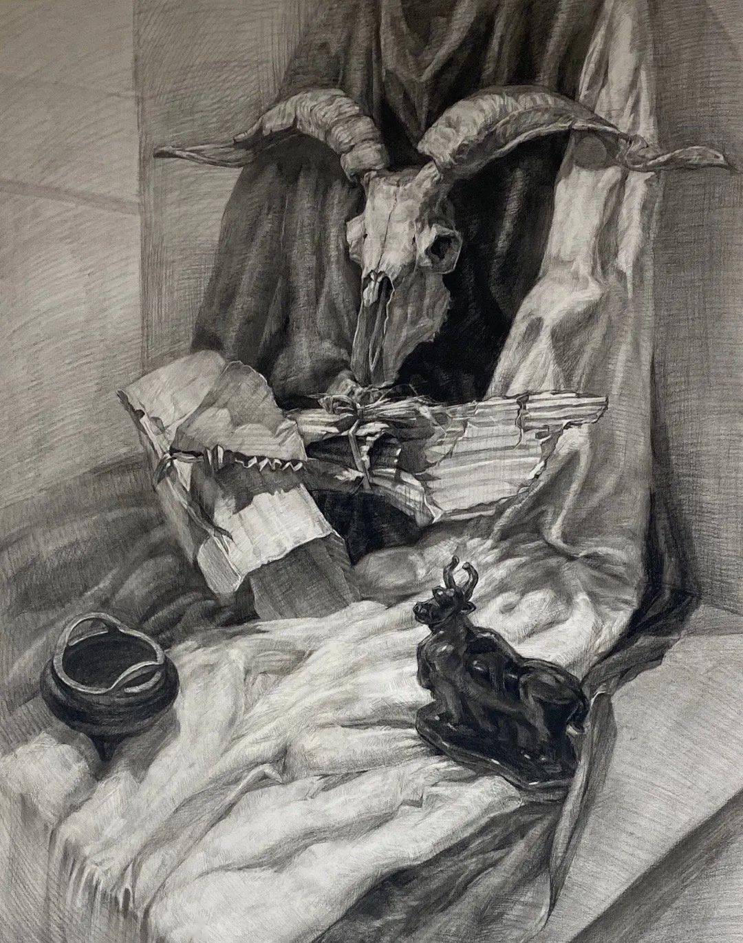 素描关系,即空间关系,虚实关系,主次关系,形体关系,前后变化及构图的