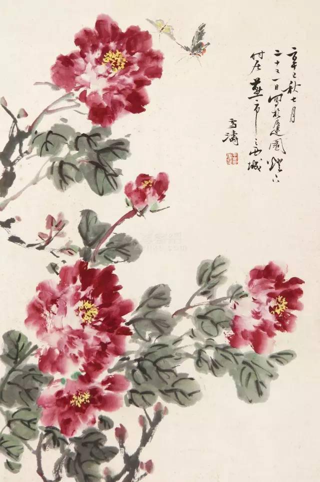 什么叫艳而不俗看看他画的牡丹就知道了