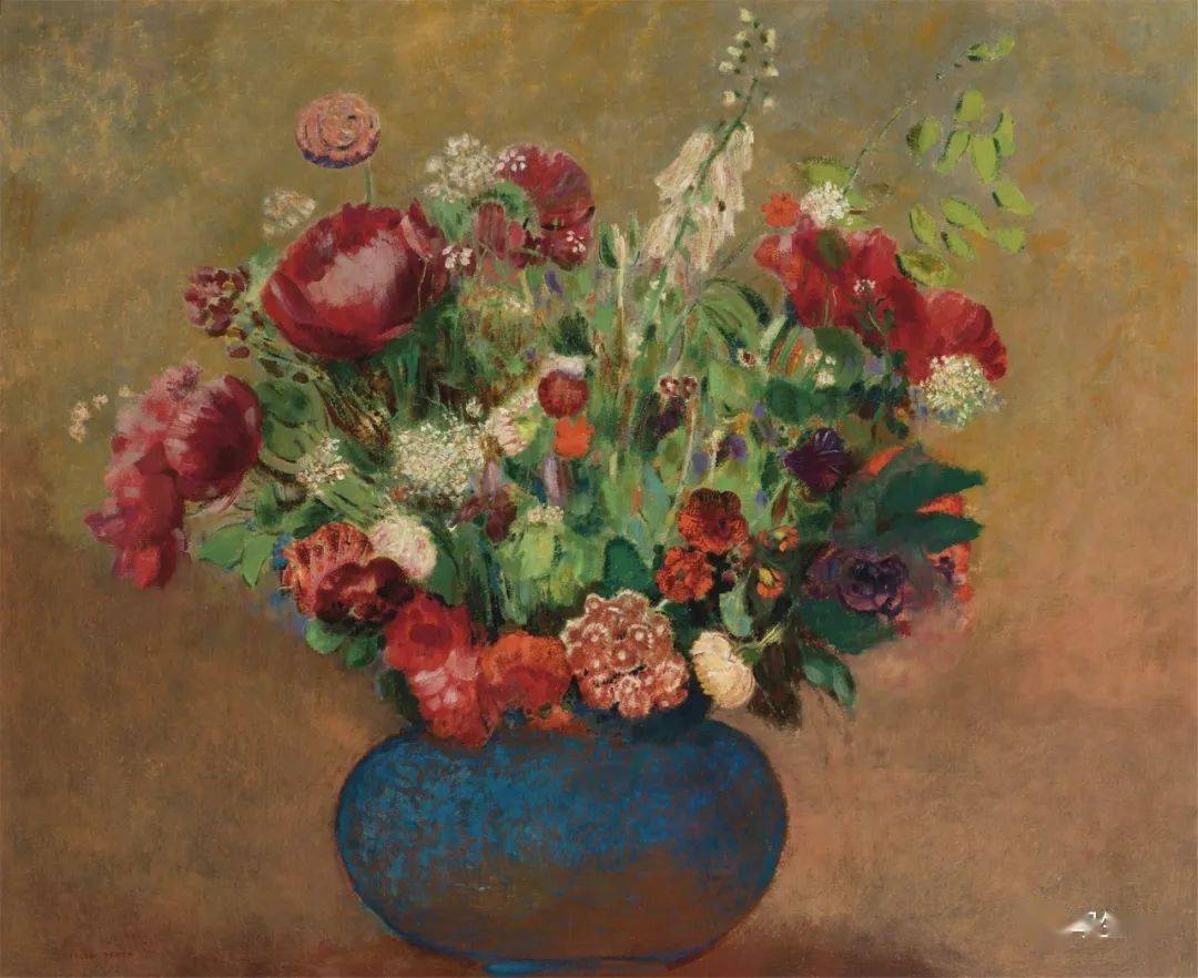 【写生啦】花朵与蝴蝶丨奥蒂诺·雷东odilon redon作品_油画_课程