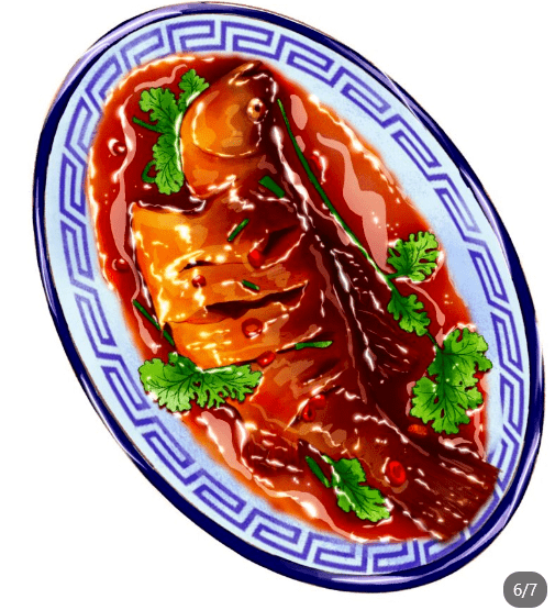 打卡丨美食插画45美食插画鱼的绘制
