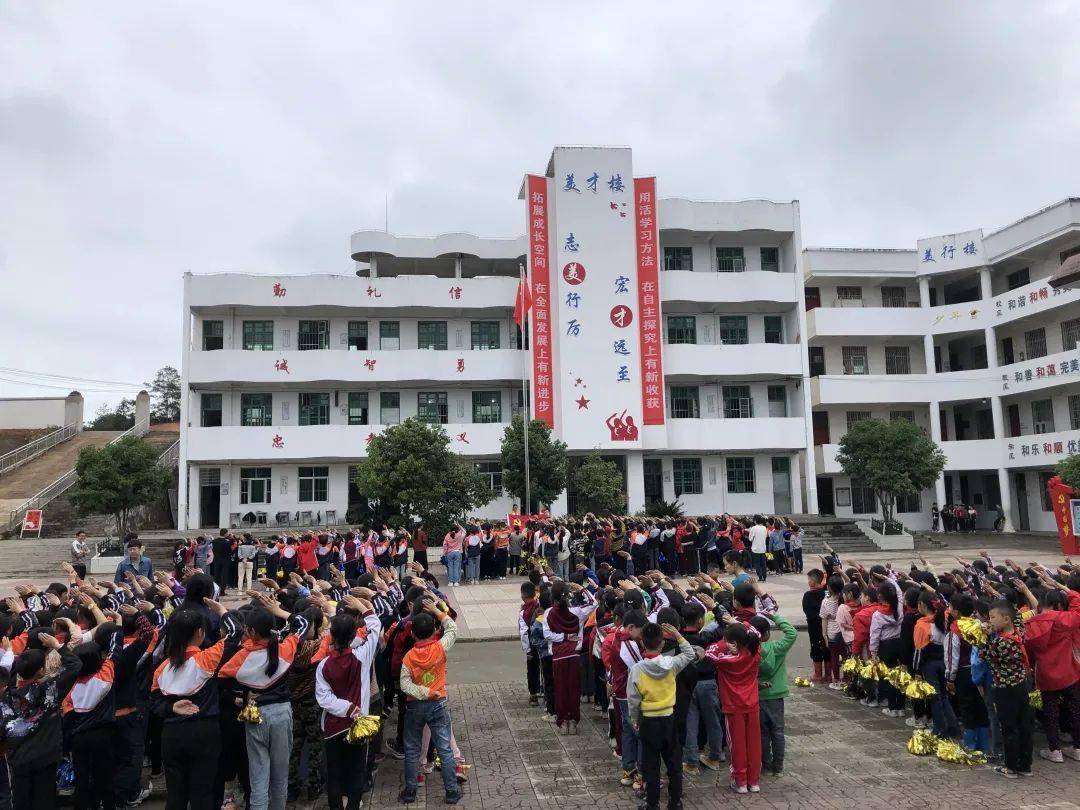 兴江中心小学组织所有中队员开展"五红培根铸魂,我向党旗敬个礼"主题