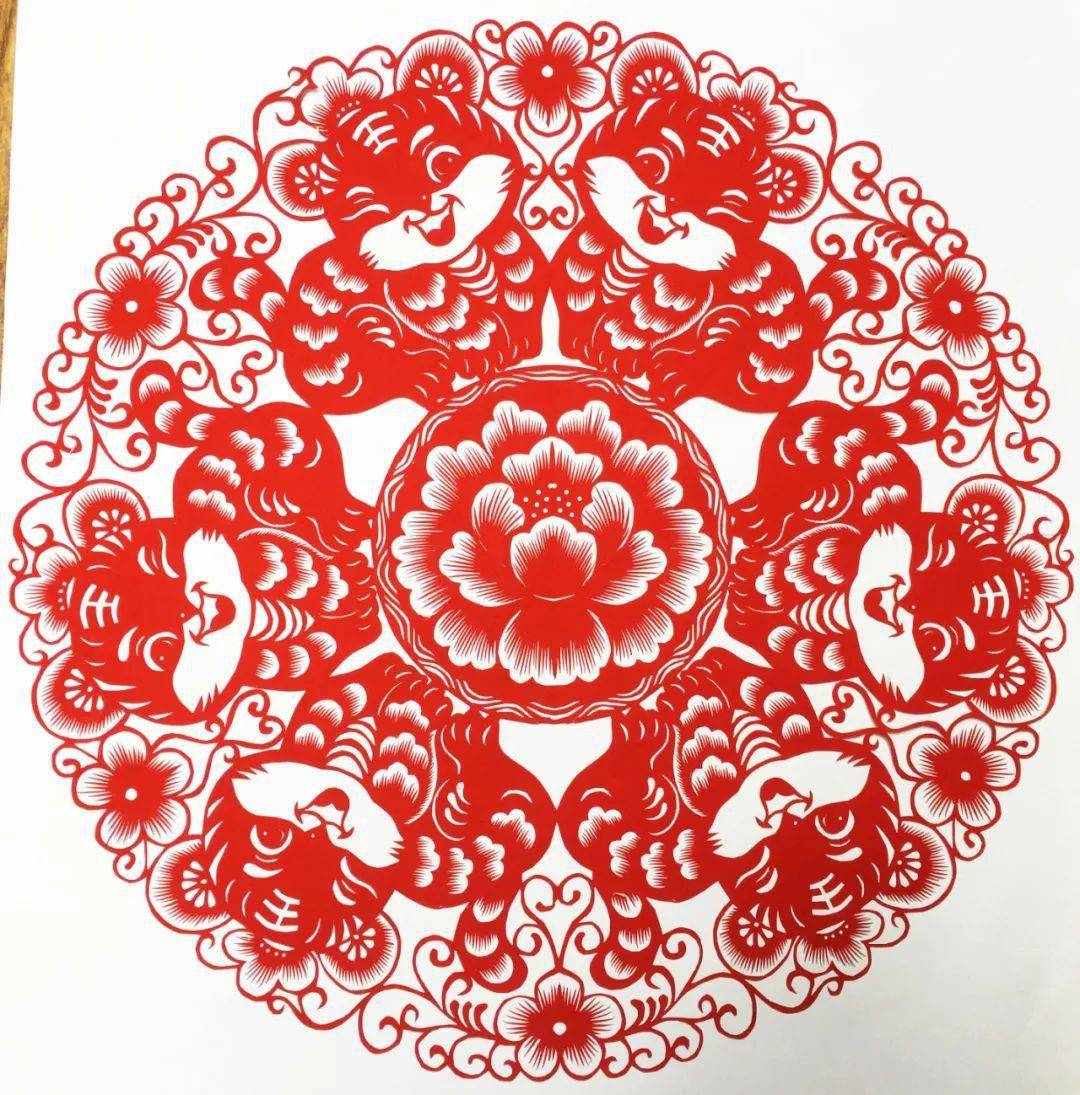 内蒙古非遗内蒙古虎文化剪纸作品展示