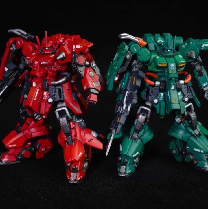 红绿CP,两台GUNDAM ARTIFACT 扎古3制作分享_处理_模型_进行了