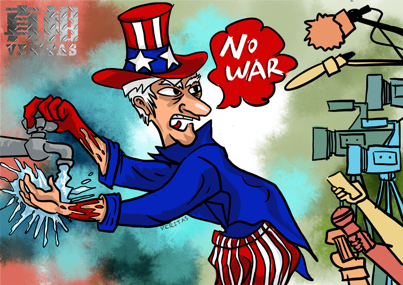 "最大好战国"洗不掉双手的鲜血_美国_制裁_反战