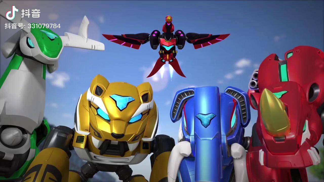 神兽金刚5神兽金刚一变身熊霸就马上逃走了太搞笑了神兽金刚抖音动画