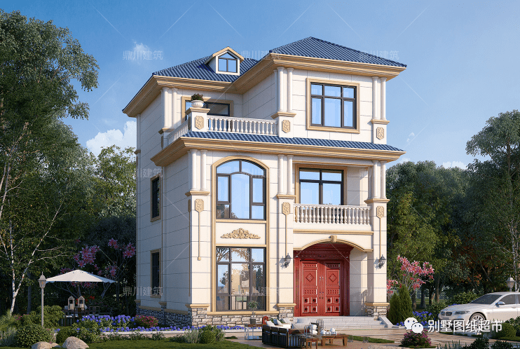 小开间三层农村别墅这4款面宽8米多尺寸小造价低精致美观