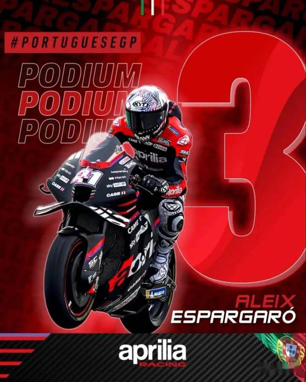 再次登上颁奖台阿普利亚勇夺motogp葡萄牙站季军