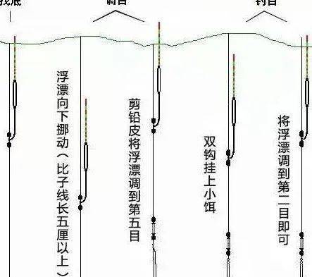 钓青鱼调漂方法及调五钓二图解