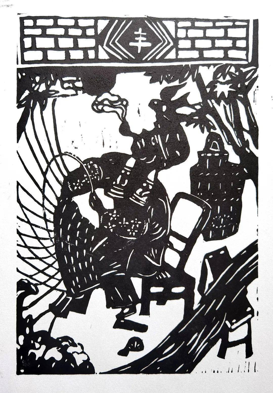 渭南初级中学第七届校园文化艺术节 传承的力量 美术版画作品展 创作 王彦鸽 新兴