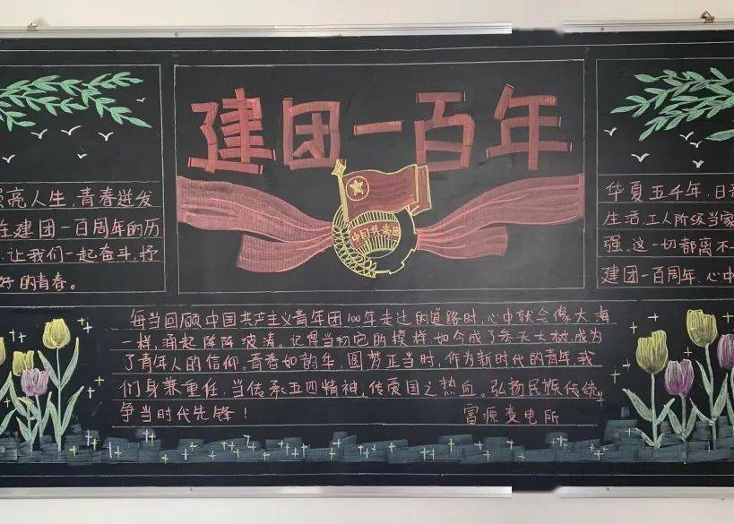 21制作主题板报 弘扬时代精神今年是中国共青团建团100周年,回望百年