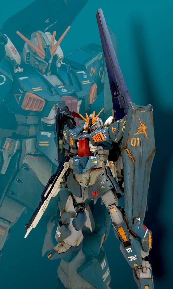 旧化重涂,陆战重装型牛高达模型_改造_感觉_迪杰