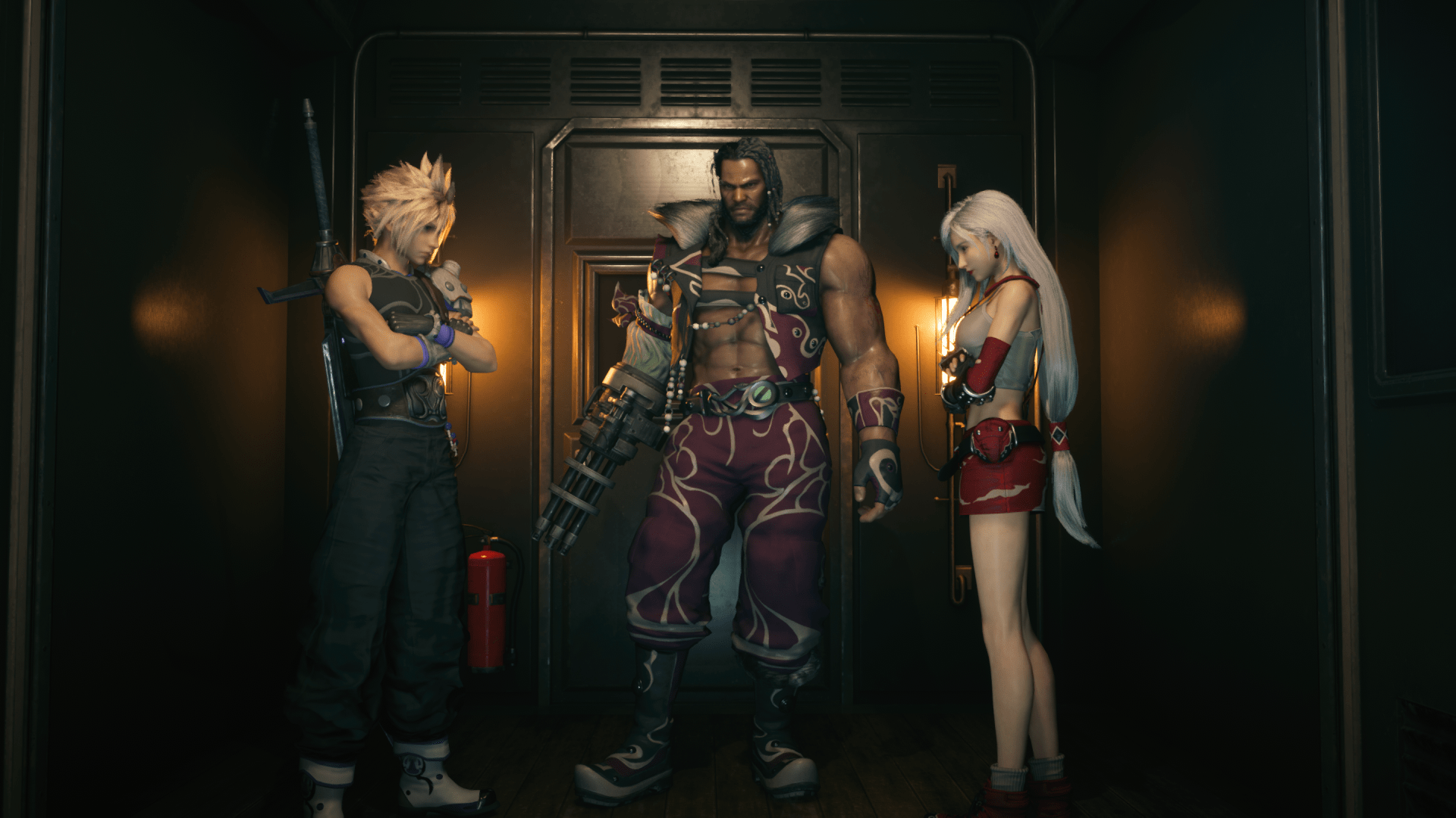 《最终幻想7:重制版》天野喜孝版巴雷特mod_蒂法_耳环_装饰