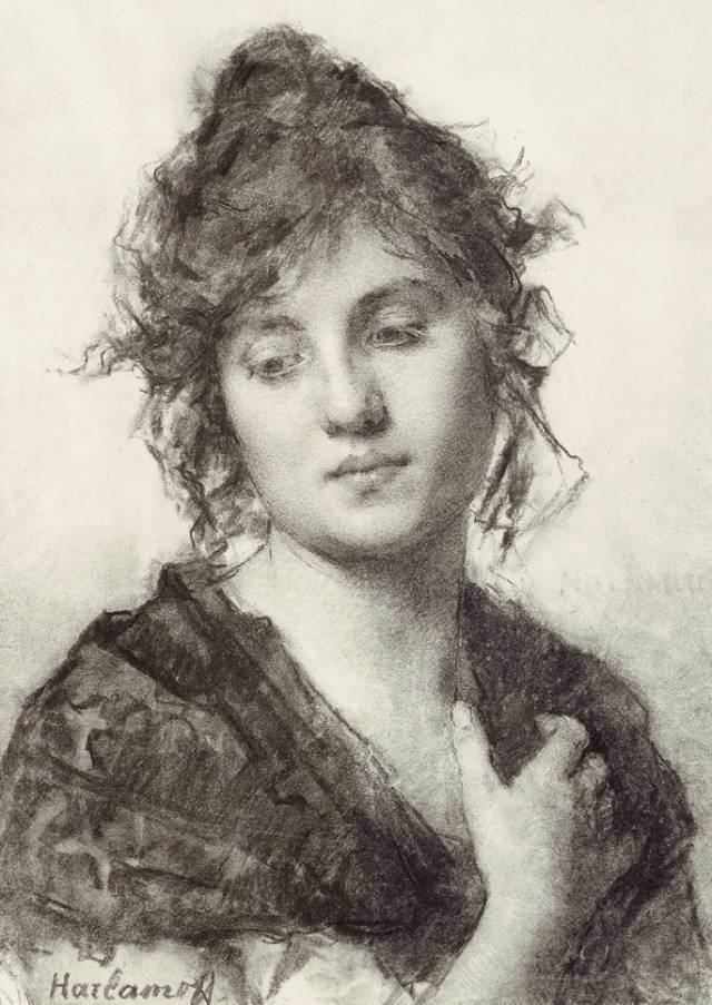 大师们的肖像素描膜拜了