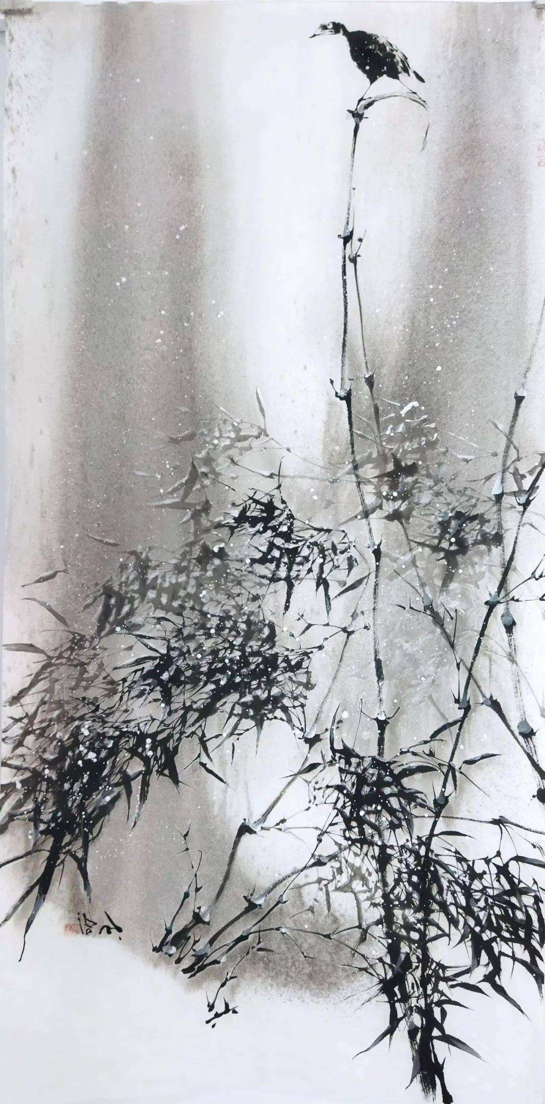 艾宗光墨竹作品