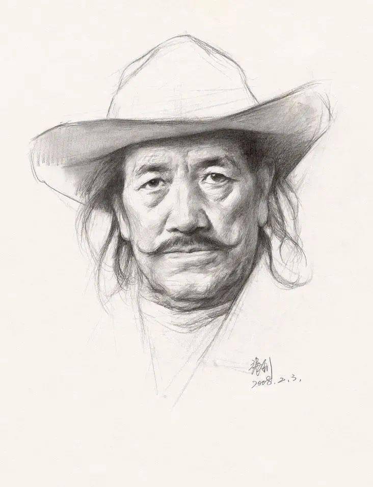 解放军艺术学院教授张利素描作品