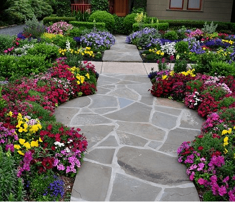 单面观赏花境双面观赏花境对应式花境