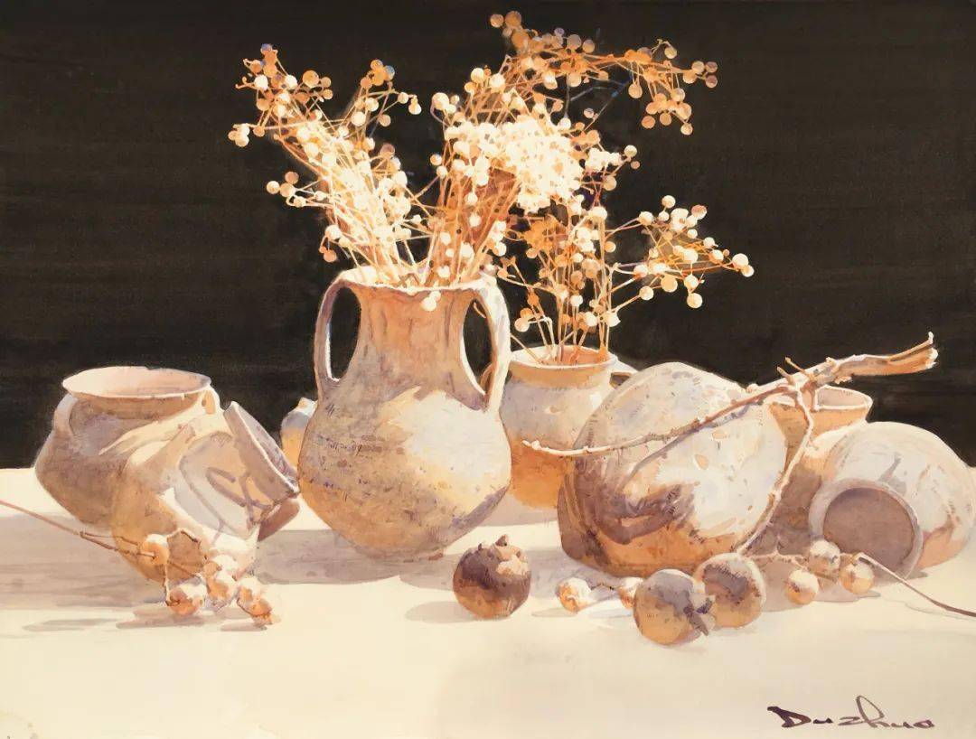 想画水彩静物，却不知该如何掌控画面？_搜狐网