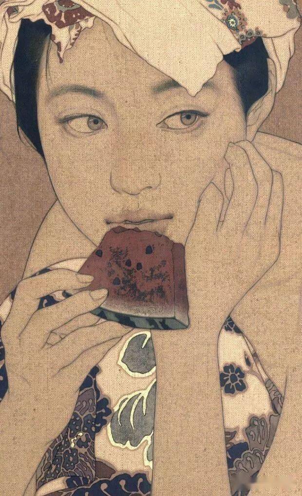 这小日本的工笔画~真心不错!