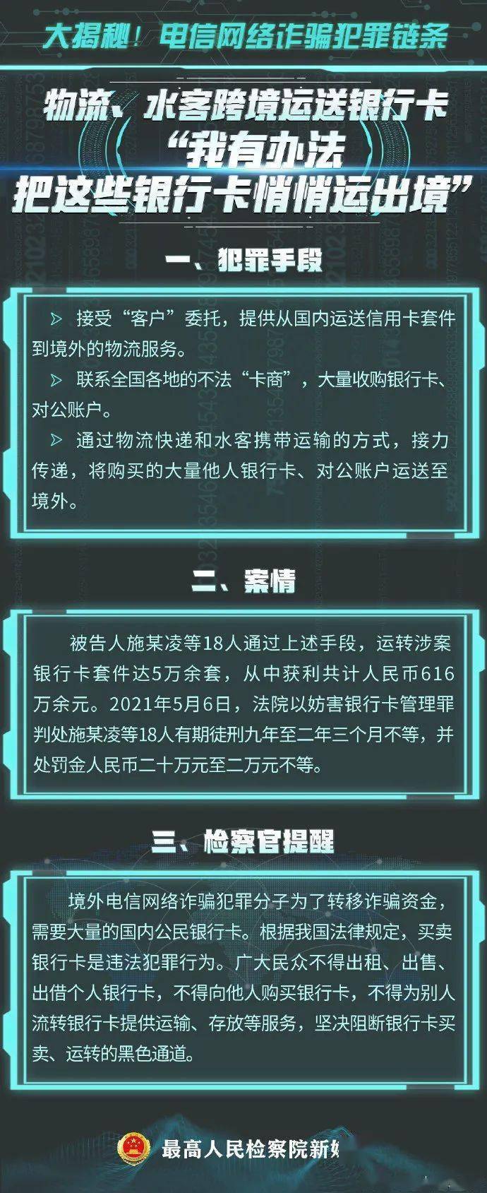 【权威发布】最高检揭秘10大电信网络诈骗犯罪链条