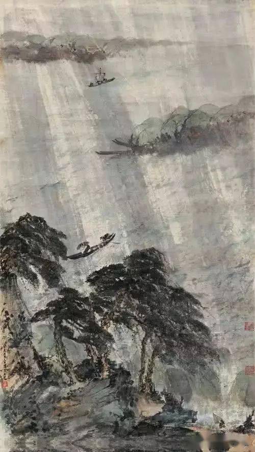 傅抱石的雨景山水，是对中国山水画的一个伟大变革_搜狐网