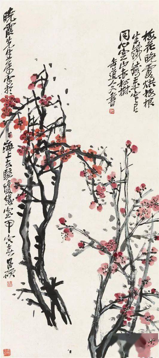 吴昌硕笔下的梅花孤傲如侠客