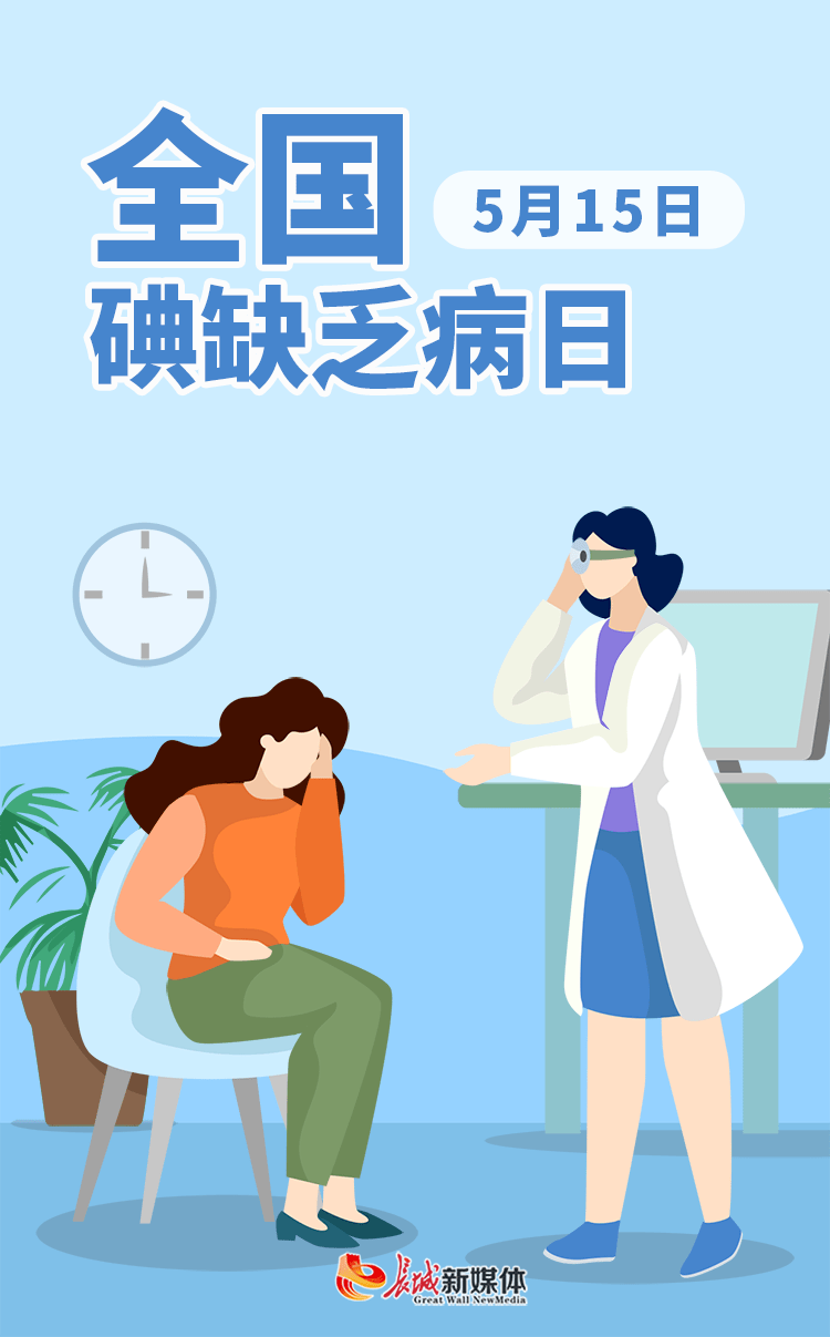 5月15日是第29个"全国碘缺乏病日"今年的主题是"智慧人生健康路,科学
