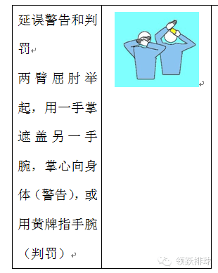 排球手势图解裁判图片