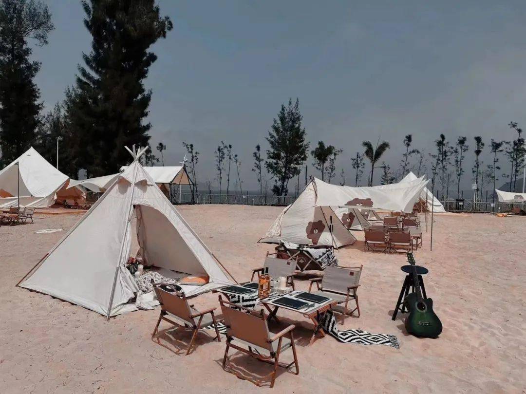 海边露营西涌沙滩轻奢星空露营快带上家人朋友get海上日出日落