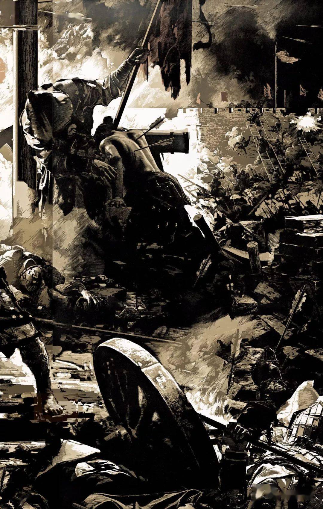 版画作品《史可法殉城》赏析