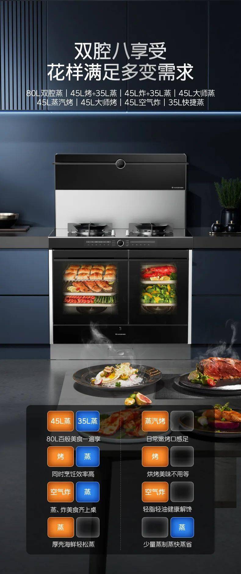 531京东首发t7cz全新一代蒸烤独立集成灶