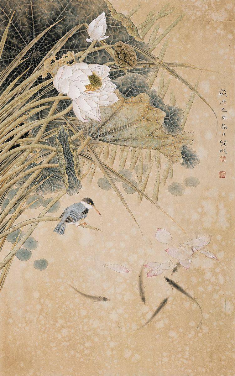 欣赏| 张贤明工笔花鸟画74图,高古典雅,又具现代审美追求!