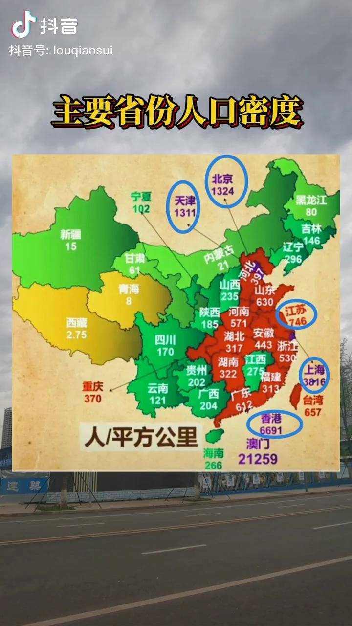 主要省份人口密度 北京上海 深圳广州成都重庆西安南京杭州武汉