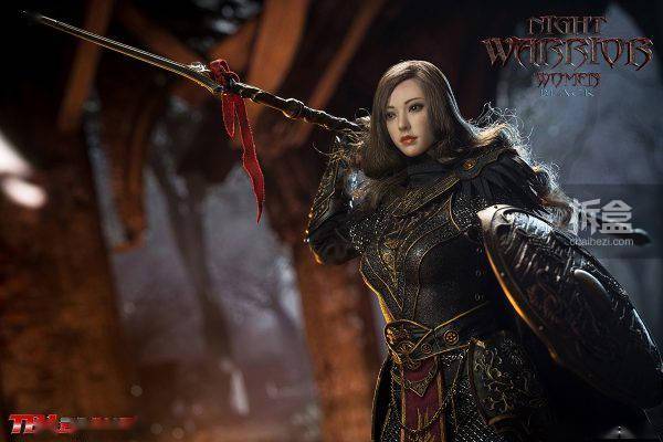 tbleague暗夜女武神黑色蓝色盔甲16女战士可动人偶