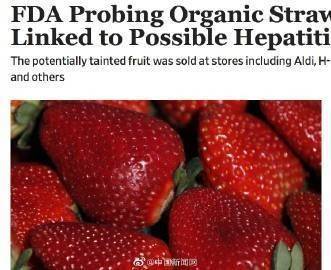 美国多州报告甲肝感染 或与有机草莓有关