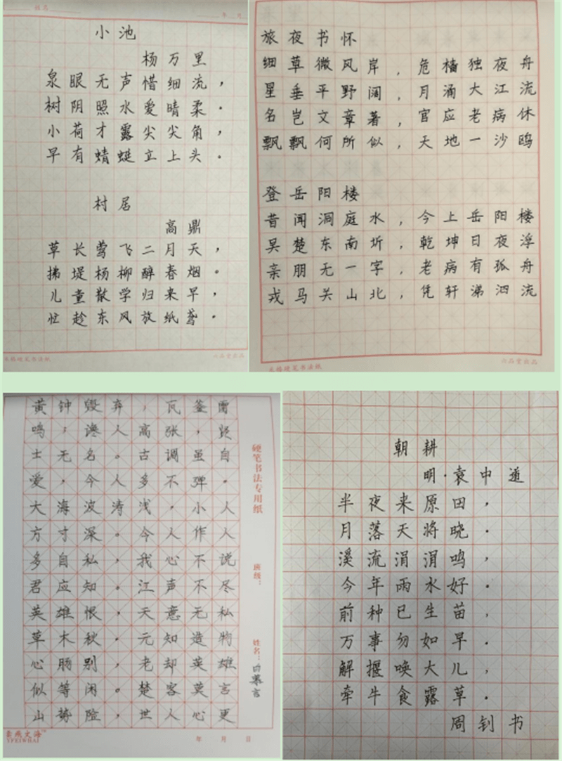 灞桥区白鹿原中心学校教师优秀钢笔字展示