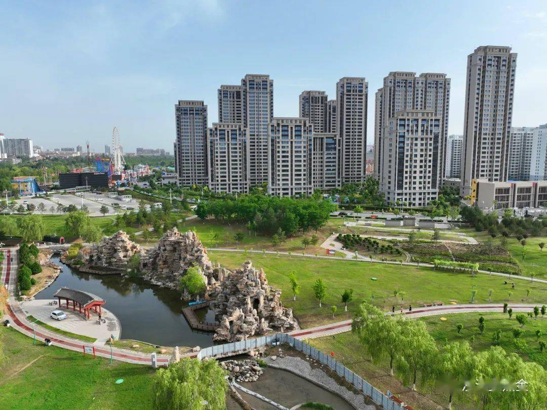 榆林空中漫步――榆溪河滨公园_城市_绿色_生活