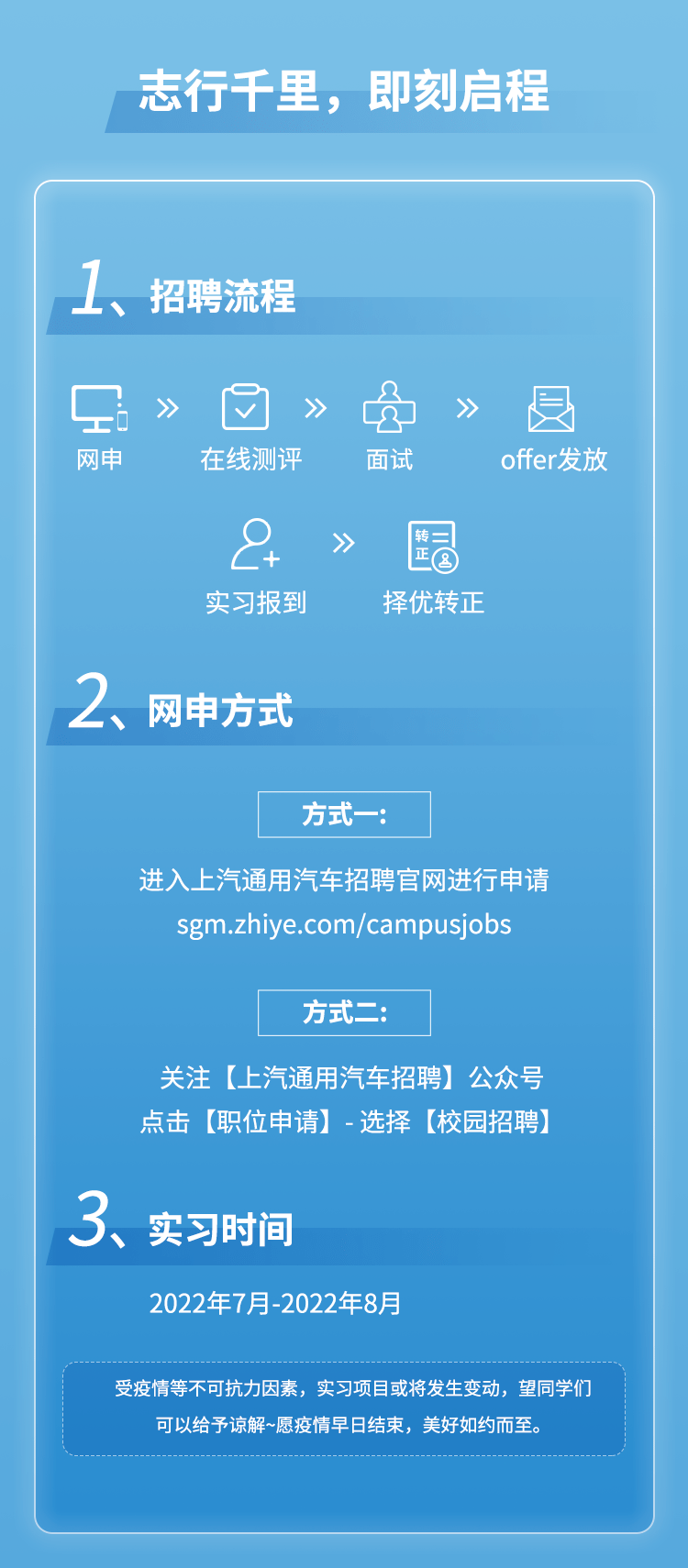 【实习信息】上汽通用汽车2023届暑期实习生招聘火热开启