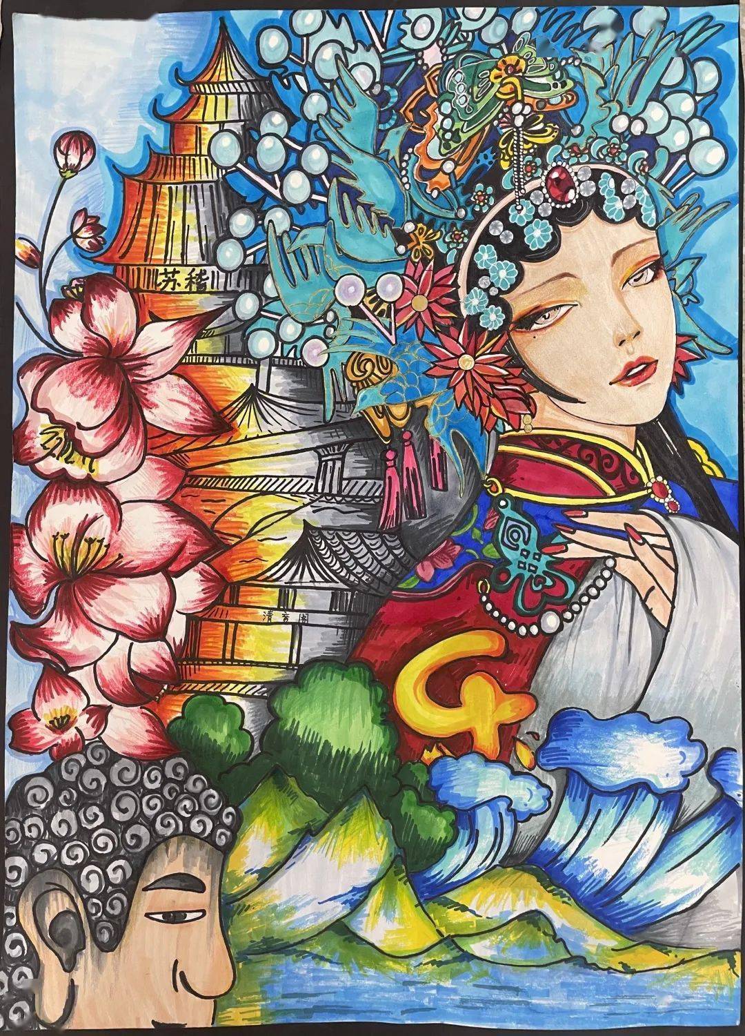 【六五活动】"共建清洁美丽世界——我们爱地球,爱乐山"艺术类作品